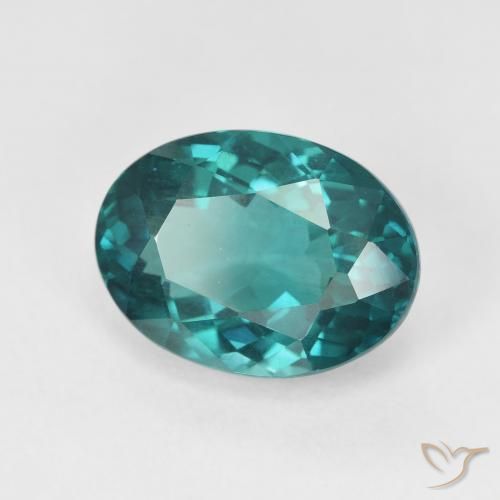 5.25 ct Turquoise Apatite Stone, Natural Apatite in Oval Facet Shape for Sale