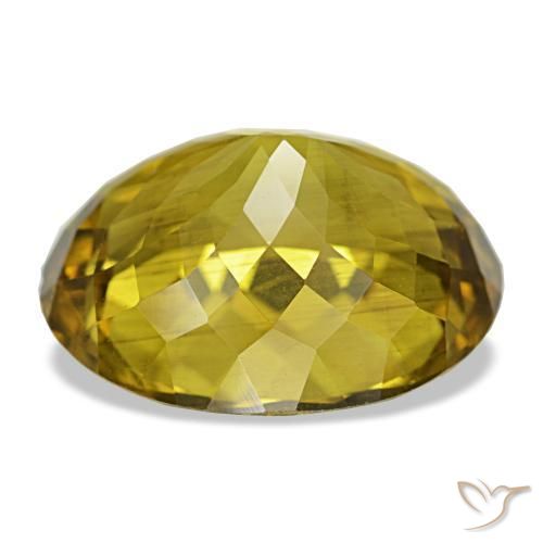 Apatite Gemstone in 18.8 x 15.5 mm Size for Sale, Apatite Stone in Autumn Yellow Color