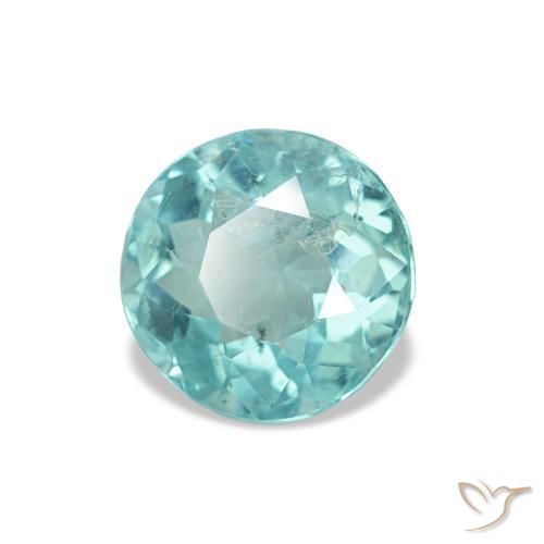 0.95 ct Turquoise Apatite Stone, Natural Apatite in Round Facet Shape for Sale