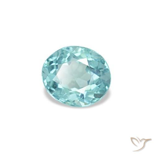 0.23 ct Turquoise Apatite Stone, Natural Apatite in Oval Facet Shape for Sale