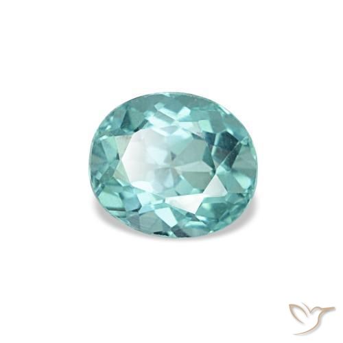 0.33 ct Turquoise Apatite Stone, Natural Apatite in Oval Facet Shape for Sale