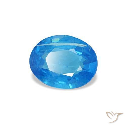 0.32 ct Blue Apatite Stone, Natural Apatite in Oval Facet Shape for Sale