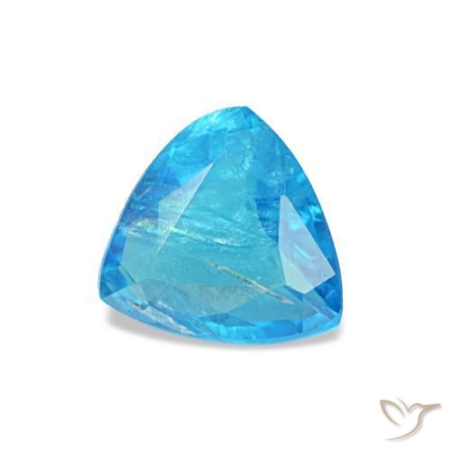 0.49 ct Blue Apatite Stone, Natural Apatite in Trillion Facet Shape for Sale