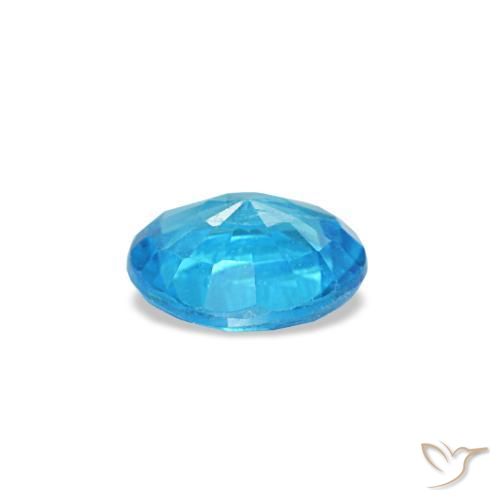 Apatite Gemstone in 4.7 mm Size for Sale, Apatite Stone in Deep Azure Blue Color