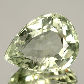 9.89 ct Green Aquamarine Gemstone, Aquamarine Gem in Pear Facet Shape for Sale.