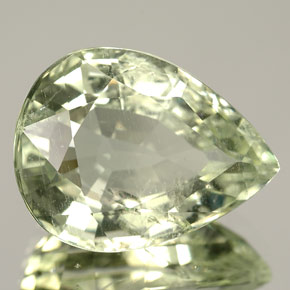 9.89 ct Green Aquamarine Stone, Natural Aquamarine in Pear Facet Shape for Sale