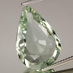 8.70 ct Green Aquamarine Stone, Natural Aquamarine in Pear Facet Shape for Sale