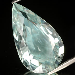 9.85 ct Blue Aquamarine Gemstone, Aquamarine Gem in Pear Facet Shape for Sale.