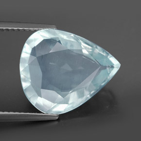 6.72 ct Blue Aquamarine Stone, Natural Aquamarine in Pear Facet Shape for Sale