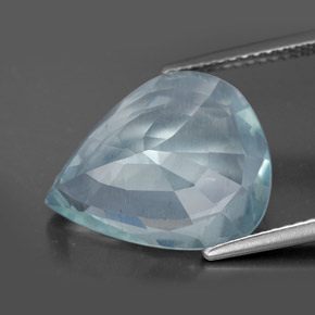 Aquamarine Gemstone in 15.7 x 13.2 mm Size for Sale, Aquamarine Stone in Light Green Blue Color