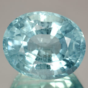 12.27 ct Blue Aquamarine Gemstone, Aquamarine Gem in Oval Facet Shape for Sale.