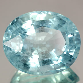 12.27 ct Blue Aquamarine Stone, Natural Aquamarine in Oval Facet Shape for Sale