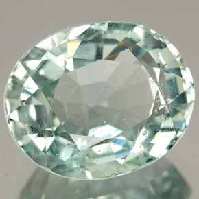 7.26 ct Blue Aquamarine Stone, Natural Aquamarine in Oval Facet Shape for Sale