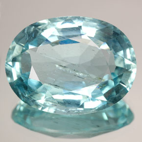 15.48 ct Blue Aquamarine Gemstone, Aquamarine Gem in Oval Facet Shape for Sale.