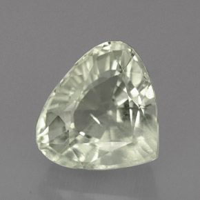 3.45 ct Green Aquamarine Gemstone, Aquamarine Gem in Pear Facet Shape for Sale.