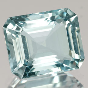 3.83 ct Blue Aquamarine Stone, Natural Aquamarine in Octagon / Scissor Cut Shape for Sale