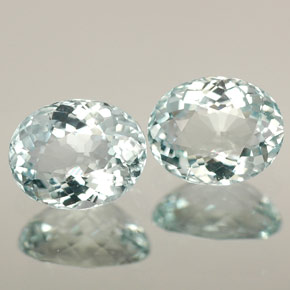1.38 ct Blue Aquamarine Gemstone, Aquamarine Gem in Oval Facet Shape for Sale.