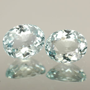 1.38 ct Blue Aquamarine Stone, Natural Aquamarine in Oval Facet Shape for Sale