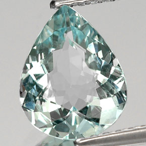 1.41 ct Blue Aquamarine Gemstone, Aquamarine Gem in Pear Facet Shape for Sale.