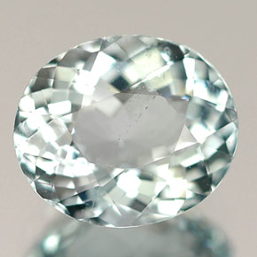 1.50 ct Blue Aquamarine Gemstone, Aquamarine Gem in Oval Facet Shape for Sale.