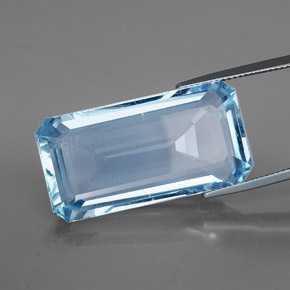 36.07 ct Blue Aquamarine Stone, Natural Aquamarine in Octagon Facet Shape for Sale