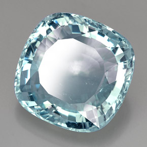 49.00 ct Blue Aquamarine Stone, Natural Aquamarine in Cushion-Cut Shape for Sale