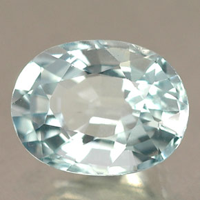 1.30 ct Blue Aquamarine Stone, Natural Aquamarine in Oval Facet Shape for Sale