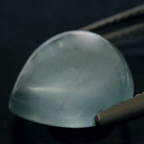 Aquamarine Gemstone in 14.2 x 12.8 mm Size for Sale, Aquamarine Stone in Light Green Blue Color