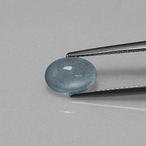 1.86 ct Blue Aquamarine Gemstone, Aquamarine Gem in Oval Cabochon Shape for Sale.