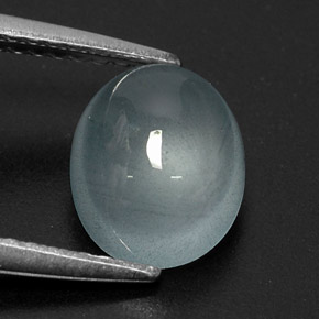 2.12 ct Blue Aquamarine Stone, Natural Aquamarine in Oval Cabochon Shape for Sale