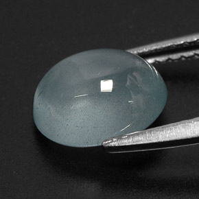 Aquamarine Gemstone in 9 x 7 mm (calibrated) Size for Sale, Aquamarine Stone in Light Green Blue Color