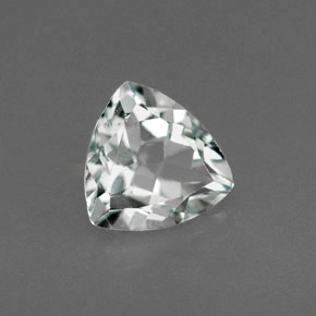 1.08 ct Blue Aquamarine Stone, Natural Aquamarine in Trillion Facet Shape for Sale