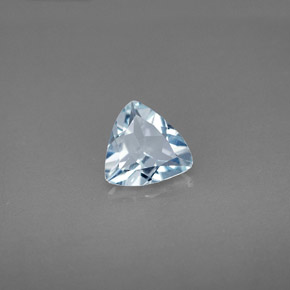 0.81 ct Blue Aquamarine Stone, Natural Aquamarine in Trillion Facet Shape for Sale