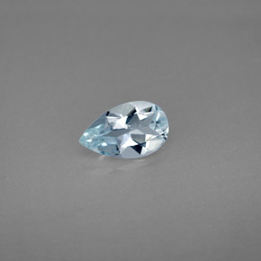 0.69 ct Blue Aquamarine Gemstone, Aquamarine Gem in Pear Facet Shape for Sale.
