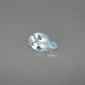 0.69 ct Blue Aquamarine Stone, Natural Aquamarine in Pear Facet Shape for Sale