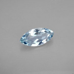 0.86 ct Blue Aquamarine Gemstone, Aquamarine Gem in Marquise Facet Shape for Sale.