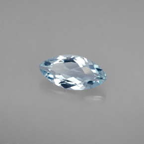 0.86 ct Blue Aquamarine Stone, Natural Aquamarine in Marquise Facet Shape for Sale