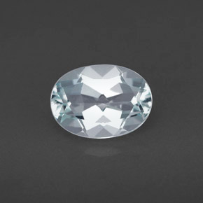 1.10 ct Blue Aquamarine Gemstone, Aquamarine Gem in Oval Facet Shape for Sale.