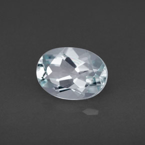 1.10 ct Blue Aquamarine Stone, Natural Aquamarine in Oval Facet Shape for Sale