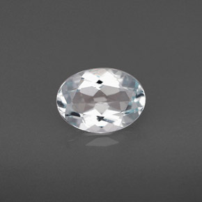 0.95 ct Blue Aquamarine Gemstone, Aquamarine Gem in Oval Facet Shape for Sale.