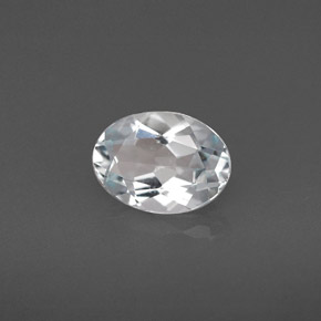 0.95 ct Blue Aquamarine Stone, Natural Aquamarine in Oval Facet Shape for Sale