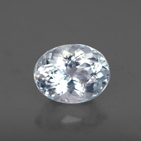 0.91 ct Blue Aquamarine Gemstone, Aquamarine Gem in Oval Facet Shape for Sale.