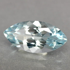 1.40 ct Blue Aquamarine Stone, Natural Aquamarine in Marquise Facet Shape for Sale