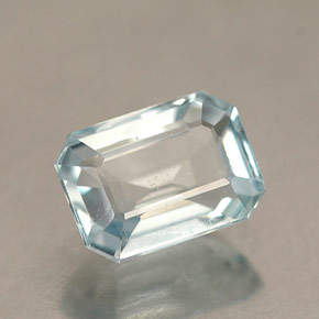 0.94 ct Blue Aquamarine Stone, Natural Aquamarine in Octagon Facet Shape for Sale
