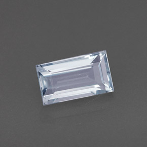 0.81 ct Blue Aquamarine Gemstone, Aquamarine Gem in Baguette Facet Shape for Sale.
