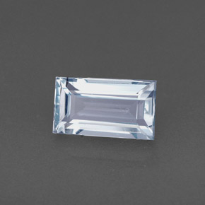 0.81 ct Blue Aquamarine Stone, Natural Aquamarine in Baguette Facet Shape for Sale
