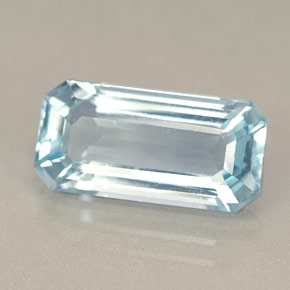 5.03 ct Blue Aquamarine Stone, Natural Aquamarine in Octagon Facet Shape for Sale