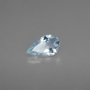 0.66 ct Blue Aquamarine Stone, Natural Aquamarine in Pear Facet Shape for Sale