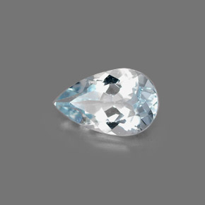 0.72 ct Blue Aquamarine Stone, Natural Aquamarine in Pear Facet Shape for Sale