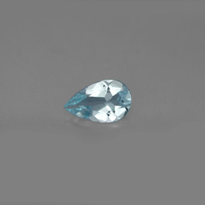 0.54 ct Blue Aquamarine Gemstone, Aquamarine Gem in Pear Facet Shape for Sale.